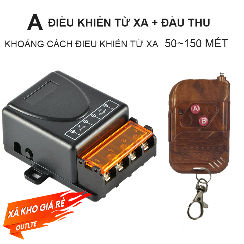 Bộ công tắc điều khiển từ xa không dây công suất lớn 220V 30A  ông tắc điều khiển từ xa không dây bộ