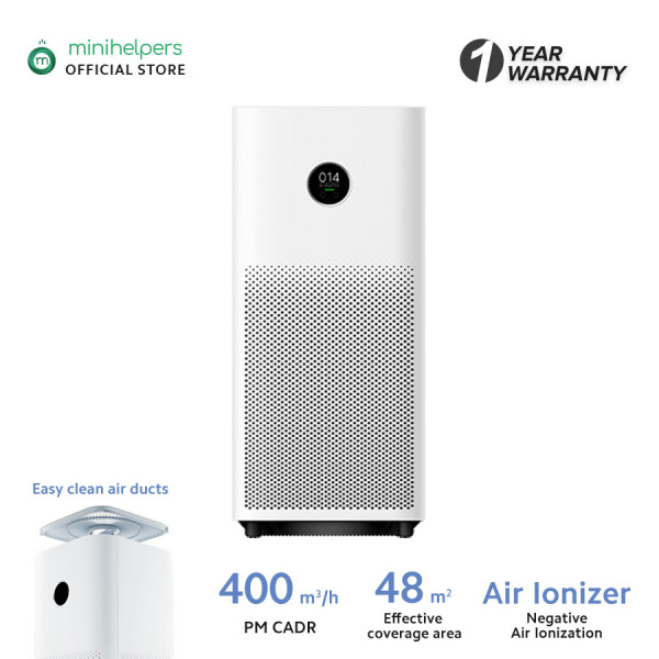 Xiaomi Mi Air Purifier 4 OLED Touch Display 99.97% Filtration Efficiency 360° Circulation Purification Google Alexa Control Low Noise 150m³/h Formaldehyde CADR 400m³/h PM CADR for Home Office Singapore