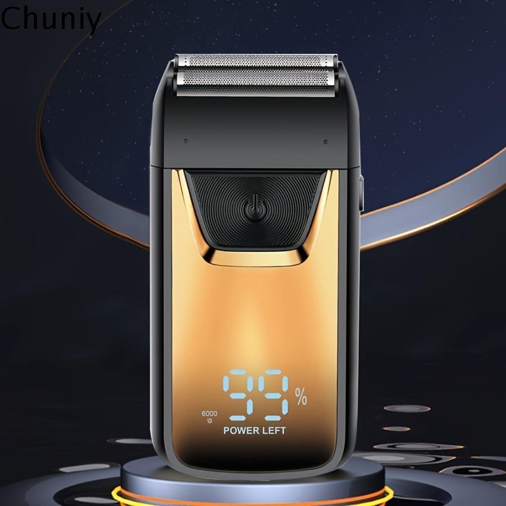 CHUNIY Không dây Máy cạo râu điện cho nam Có thể tháo rời Dung lượng pin lớn Máy cắt tóc Đa năng Màn hình kỹ thuật số LED Dao cạo điện Tiệm cắt tóc