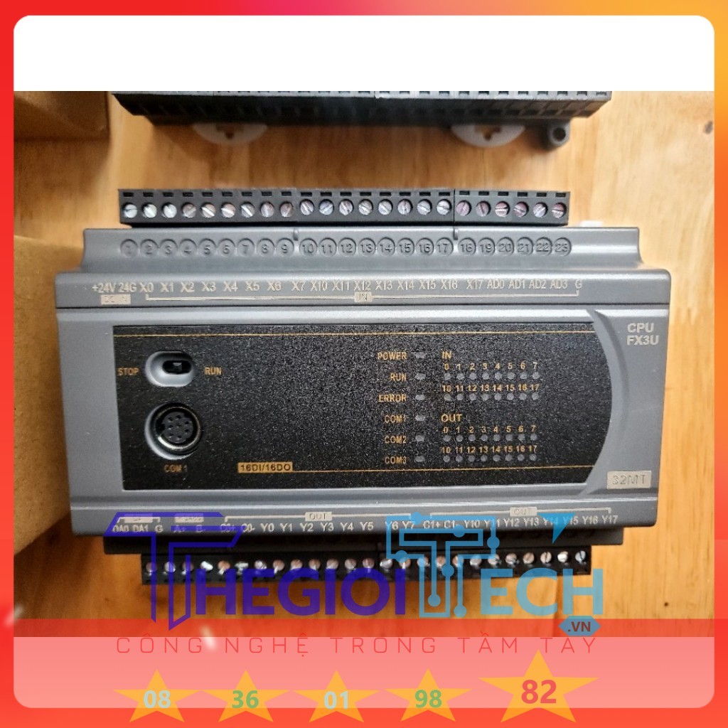 Bộ lập trình PLC LK3U FX3U 14 16 20 24 30 32MT 32MR 48 64 MT MR MRT AD 2DA phát xung 4/8 TRỤC RTC Modbus RTU RS485 ADPRW - FX3U-32MT RS232 DVP