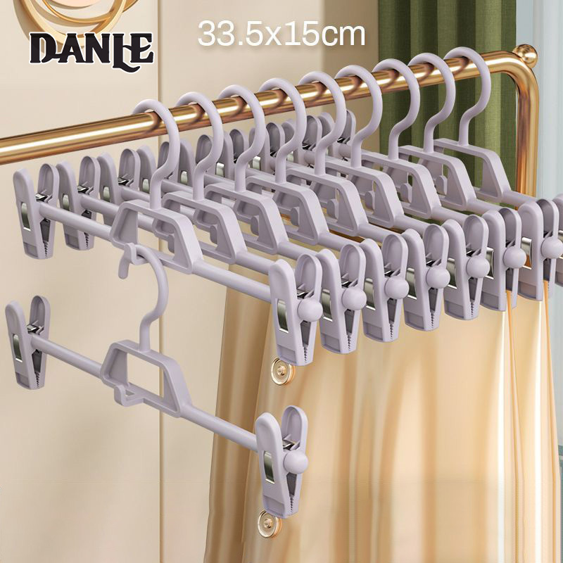 Trousers rack clip multi-layer telescopic household pants storage non-slip drying wardrobe pants clip seamless jk hanger ราคา 27 บาท*ส่งฟรี