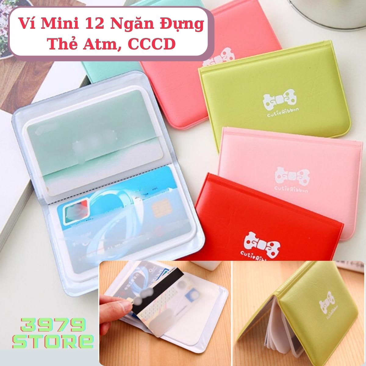 Ví mini 12 ngăn bảo quản thẻ atm, cccd, card visit