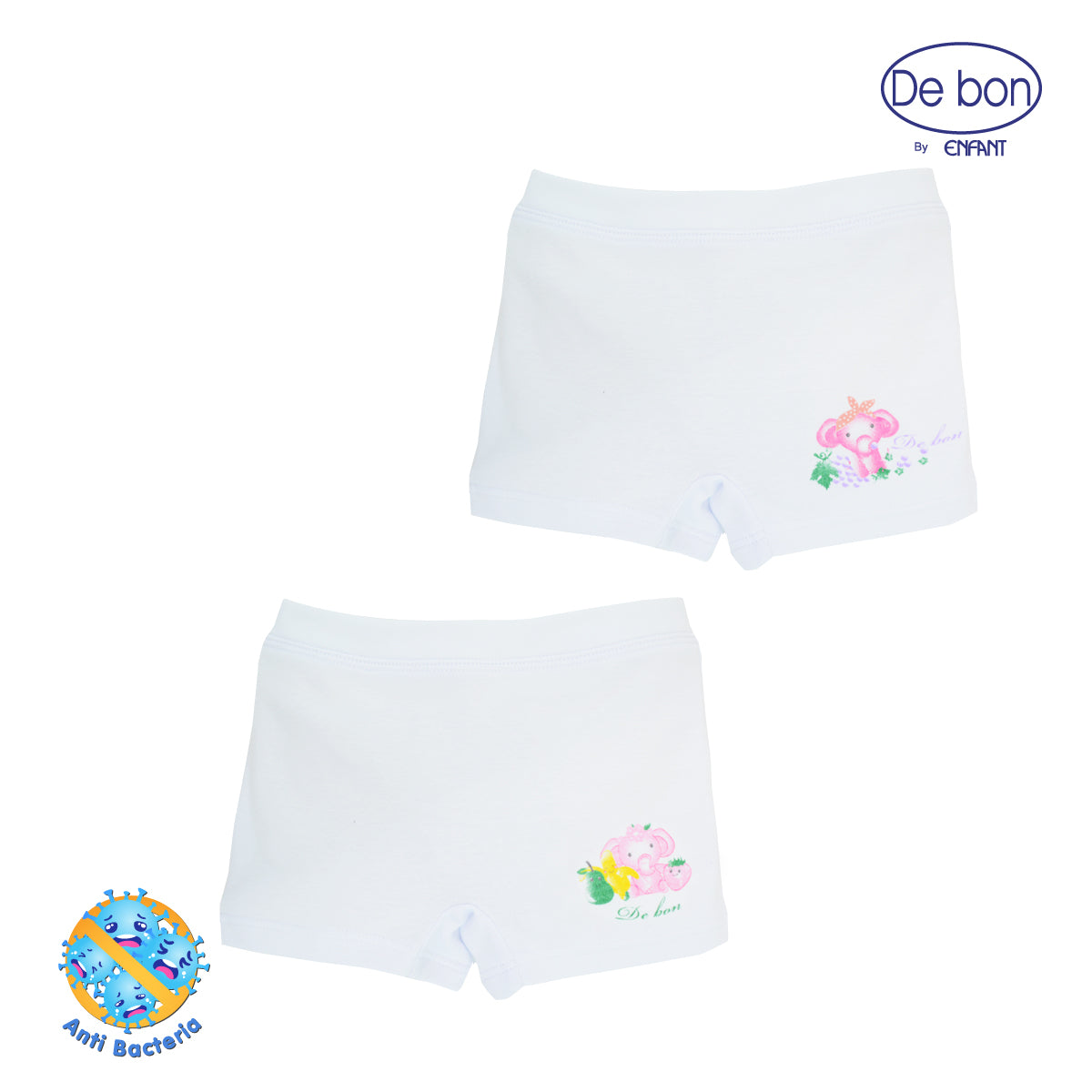 de bon by Enfant กางเกงบ๊อกเซอร์เด็กหญิง แพ็ค 2 ตัว EV3P70 - ยี่ห้อ AMUSANT ราคา 169 บาท*ส่งฟรี
