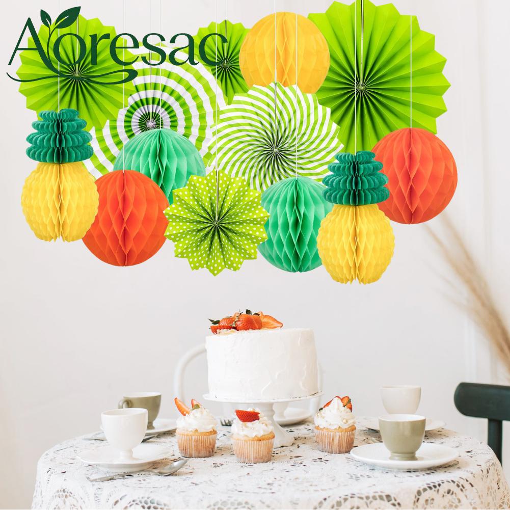 Aoresac 15 ชิ้นฮาวายพรรคอุปกรณ์ตกแต่งที่มีสีสันทรอปิคอลฮาวาย Luau พรรคโปรดปรานแขวนพัดกระดาษนกกระเรียนเม็กซิกันพรรคชุดสำหรับวันเกิดอาบน้ำจัดงานแต่งงานป่าพรรคตกแต่ง ราคา 653 บาท*ส่งฟรี