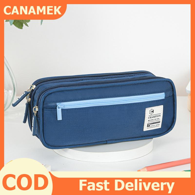 CANAMEK กล่องใส่ดินสอความจุขนาดใหญ่กระเป๋าปากกากล่องใส่ดินสอที่เก็บอุปกรณ์การเรียนเครื่องเขียนของขวัญ