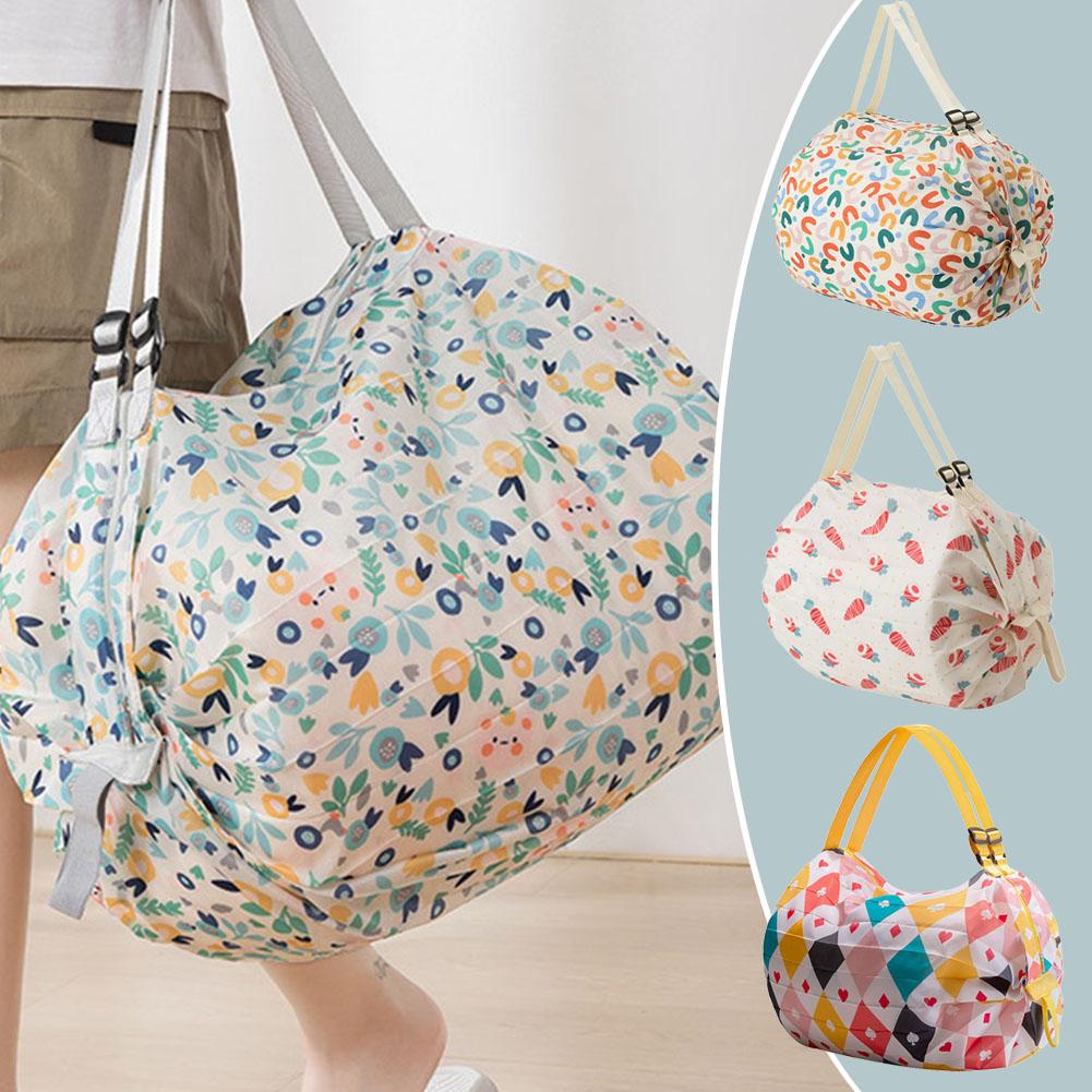 Folding Eco Shopping Bag Traveling Shoulder Portable Bags Eco Supermarket D1E0