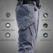 IX9 Tactical Cargo Pants - Waterproof Military Camo Joggers