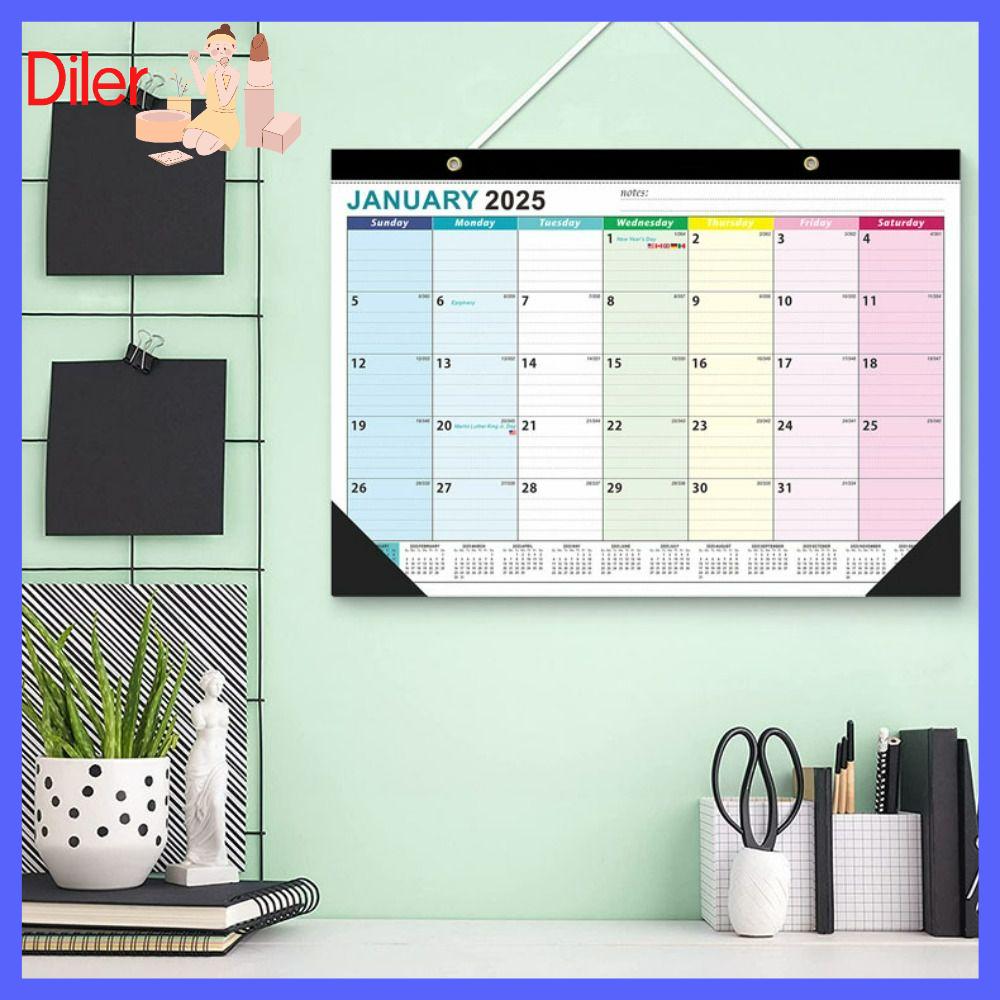DILER Ghi nhớ Lịch Treo Tường 2025 Kế hoạch hàng ngày/hàng tháng Lịch Treo Chất lượng cao Ghi chú hành trình Nhà