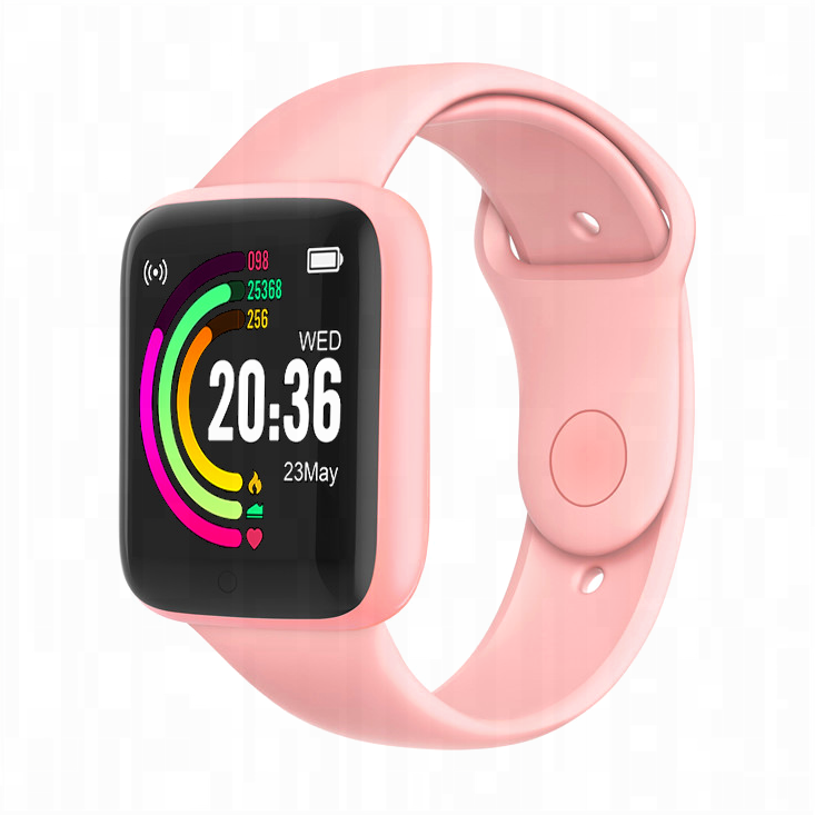 Vòng Đeo Tay Thông Minh D20 Mới Màn Hình Màu Nhịp Tim Huyết Áp Vòng Đeo Tay Thể Thao Đếm Bước Bluetooth Y68