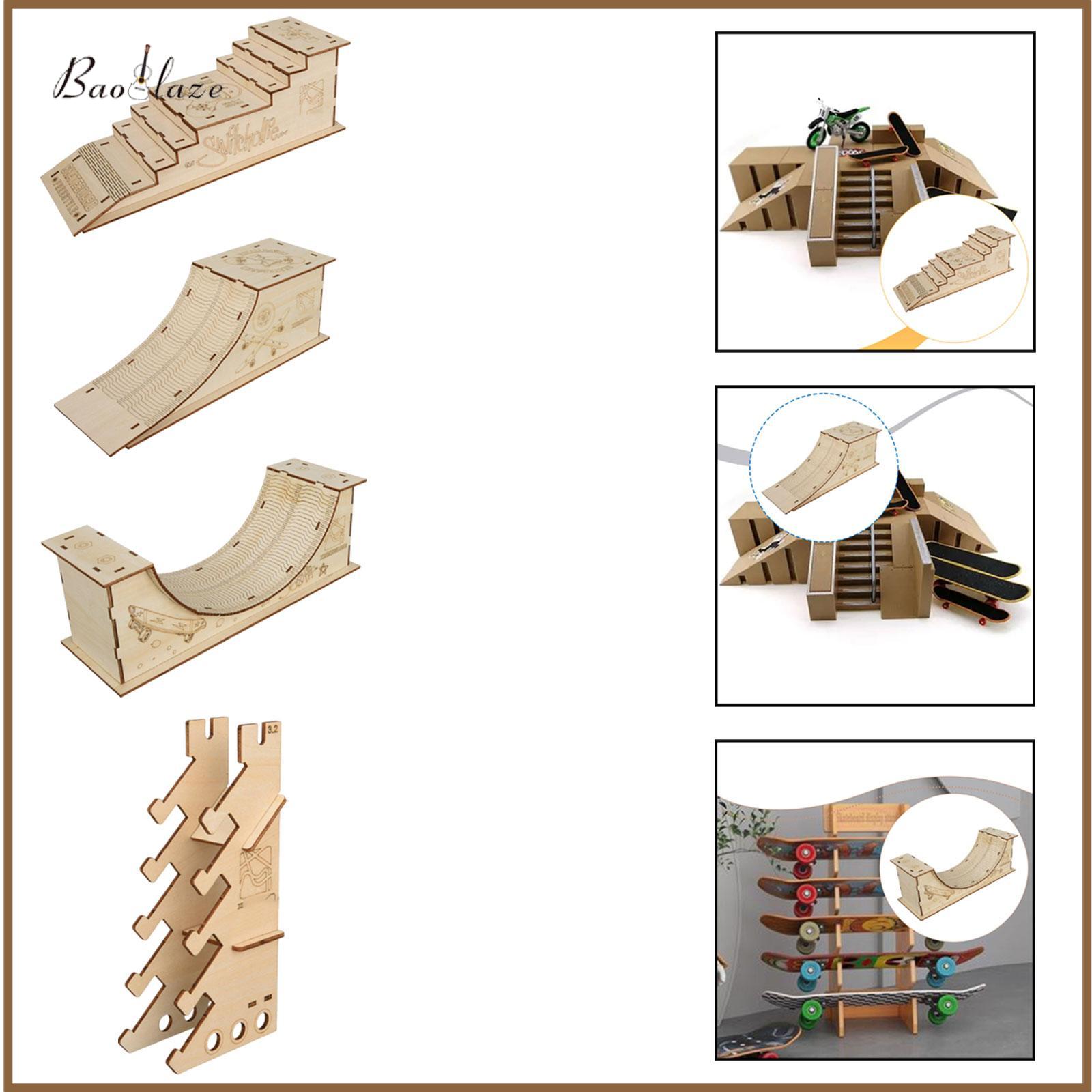 Finger Skateboard Ramp Set Skate Training Desktop Ornament Gift Skate Park Kit Kids Toy Wooden Ages 5 and up Girls Children Boys ราคา 8,799 บาท*ส่งฟรี
