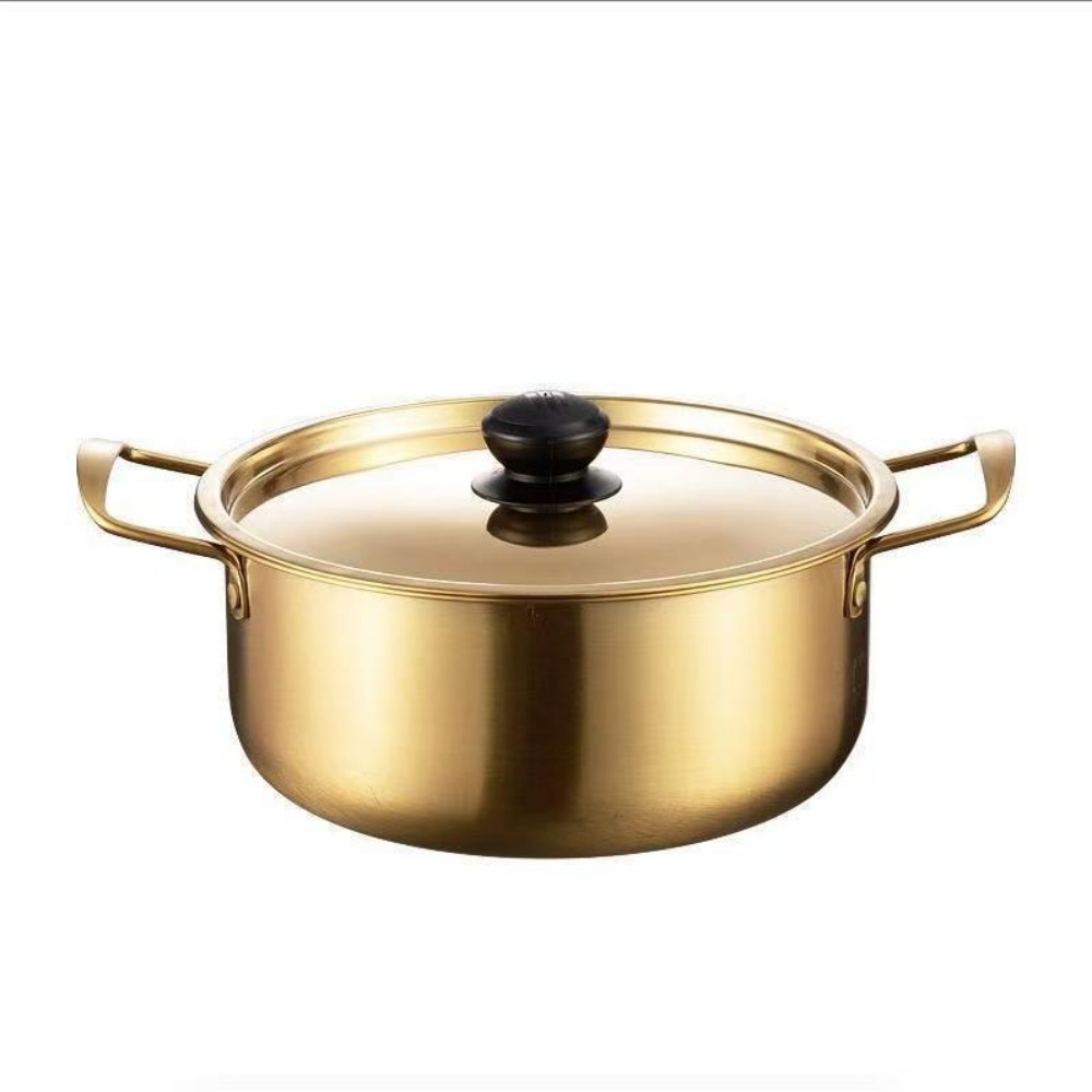FRANCESIRE thép không gỉ Nồi Ramen có nắp Mini Lẩu  Tai đôi Nồi súp Dụng cụ nấu ăn cắm trại - 2