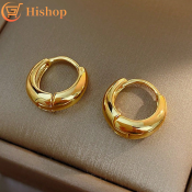 14K Gold Hypoallergenic Oval Hoop Earrings for Women