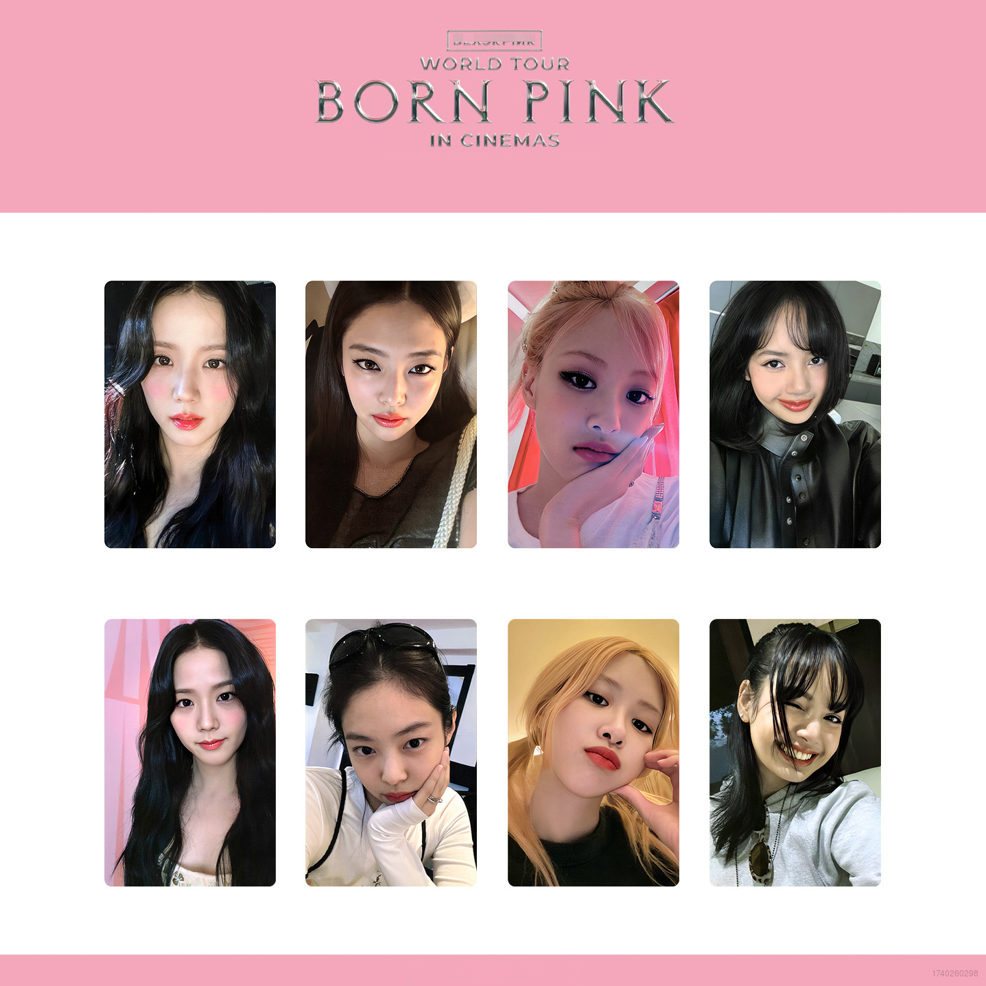 clu 4PCS/set BLACKPINK BLINK the eighth anniversary CGV Movie Viewing card Jennie Lisa Jisoo Rose Lo