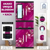 AKAKO ASLI - LEMARI PAKAIAN LEMARI PLASTIK 2 PINTU LEMARI JUMBO MOTIF VIP PAKAI KACA /KODE: LP2P - VIP JUMBO KACA
