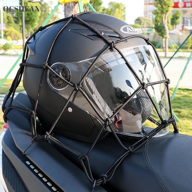 OCSHEAN Motorcycle Cargo Net for Secure Helmet and Luggage Storage - Elastic Stretchable Mesh Bag Giá 33,000 Đồng*Miễn phí vận chuyển