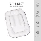 Kozy Blankie Baby Bed Crib Nest - White Thread Count
