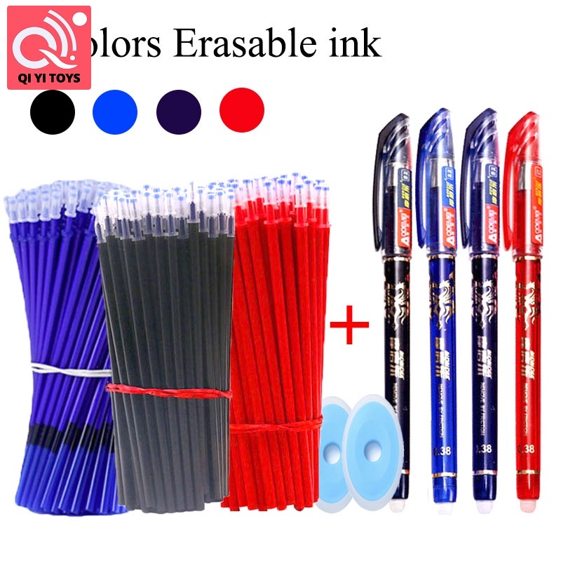 33 Pcs Set School Erasable Gel Pens Set 0.5 mm Fine Point Black Blue Red
