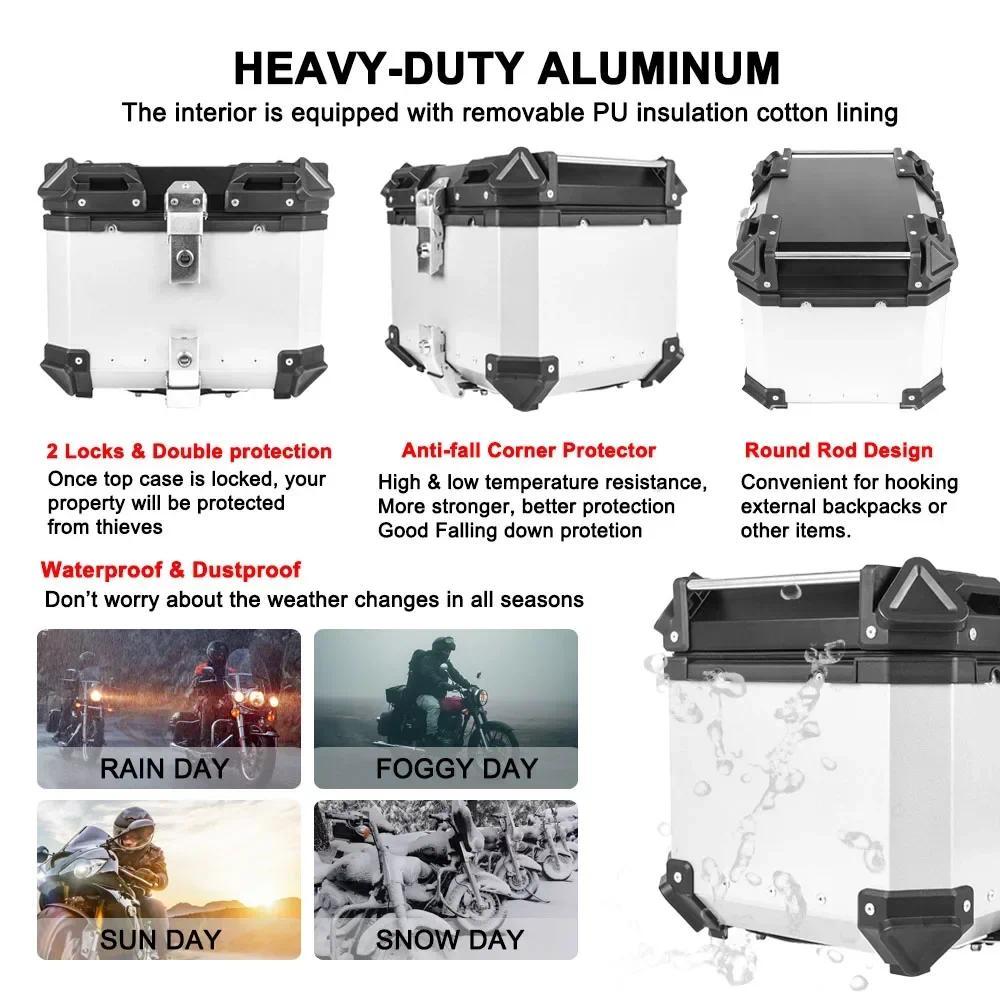 45L 55L 65L Universal Motorcycle Tail Box Trunk Rear Luggage Tool Cases For BMW G310GS F750GS R1200GS For Honda XADV750 CB500X ราคา 501 บาท*ส่งฟรี