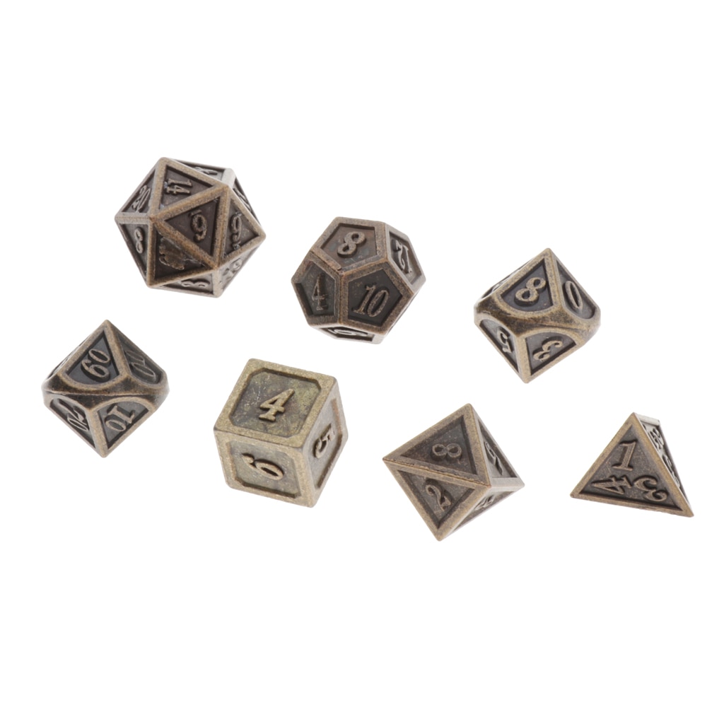 7pcs/Set Polyhedral Dices Role Playing Games  D8 D10 D12 D20 Card Games Dice for Math Teaching Party Bar Table Games