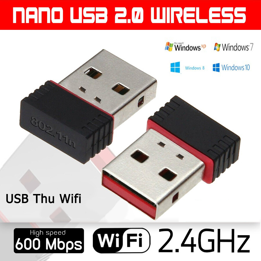Usb thu wifi cho laptop ussb thu sóng wifi cho máy tính pc nano 802 cung cấp tốc độ không dây lên đến 150mbps