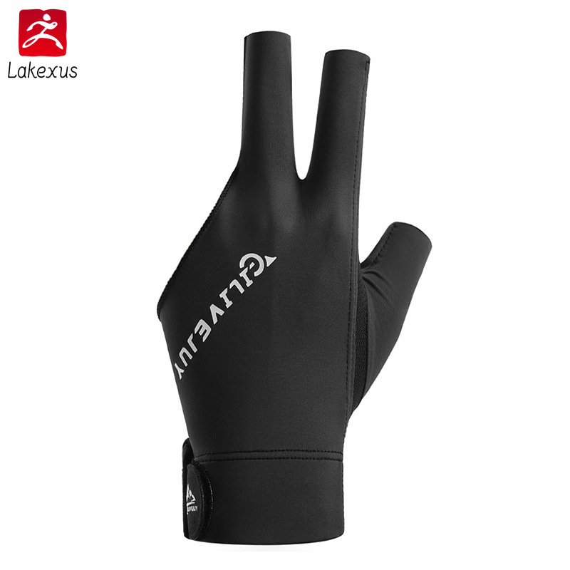 Lakexus chuyên nghiệp Găng tay chơi bi-a ánh sáng và thoáng khí Ba ngón tay Găng tay Bàn bi da tennis chống trượt cạnh tranh đặc biệt găng tay mượt