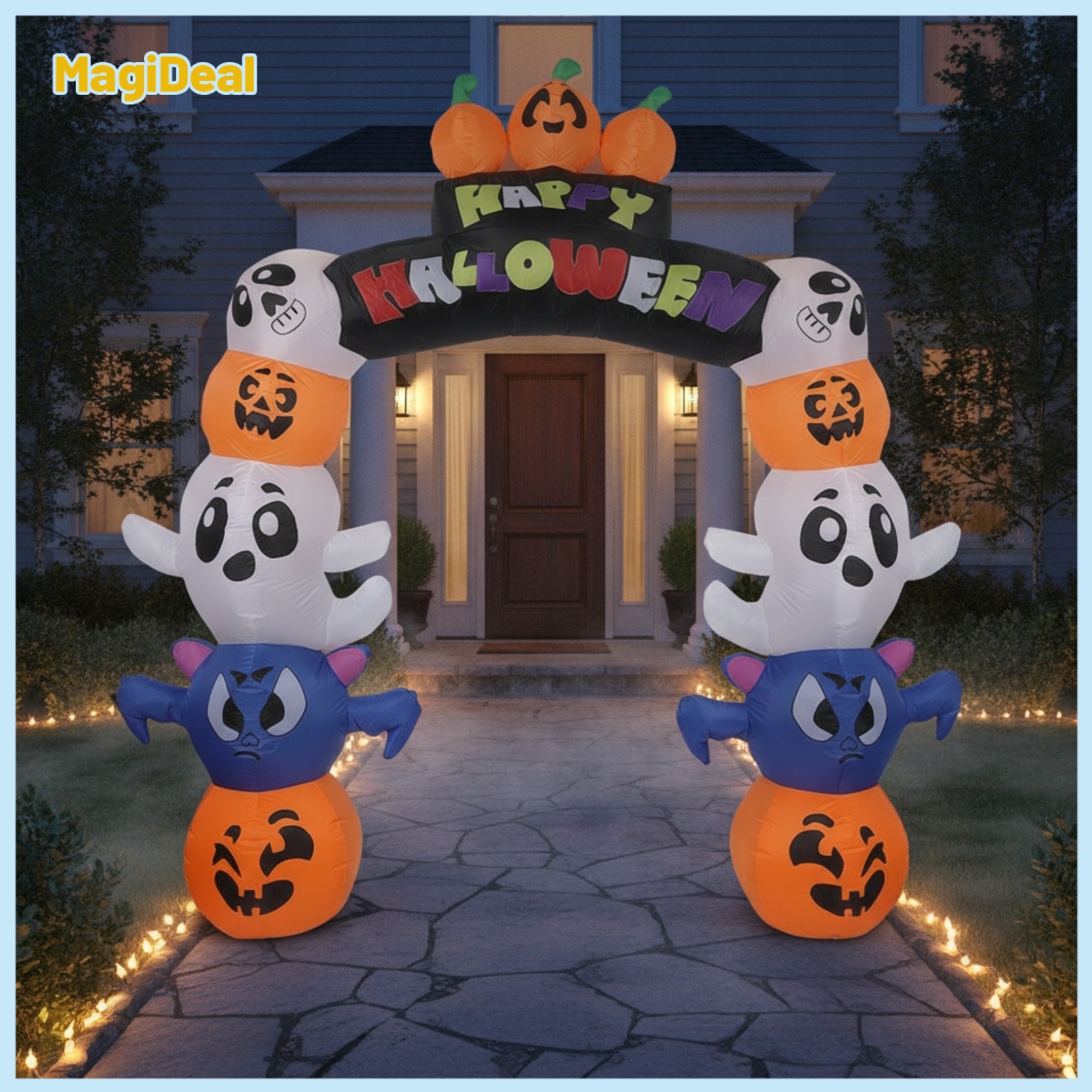 MagiDeal Outdoor Inflatable Archway Giant Halloween Archway Tall Halloween Inflatable Multicolor for Homeowners, Party Hosts, Yard, Lawn, Porch ราคา 9,196 บาท*ส่งฟรี