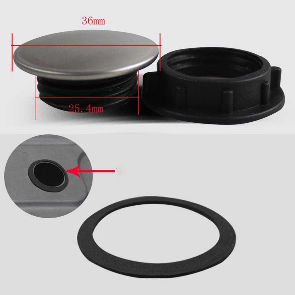 【Rockhouse】 Dễ sử dụng phích cắm lỗ vòi chậu Bạc cho chậu thép không gỉ cho nhà bếp 36mm [Sản phẩm Mới]