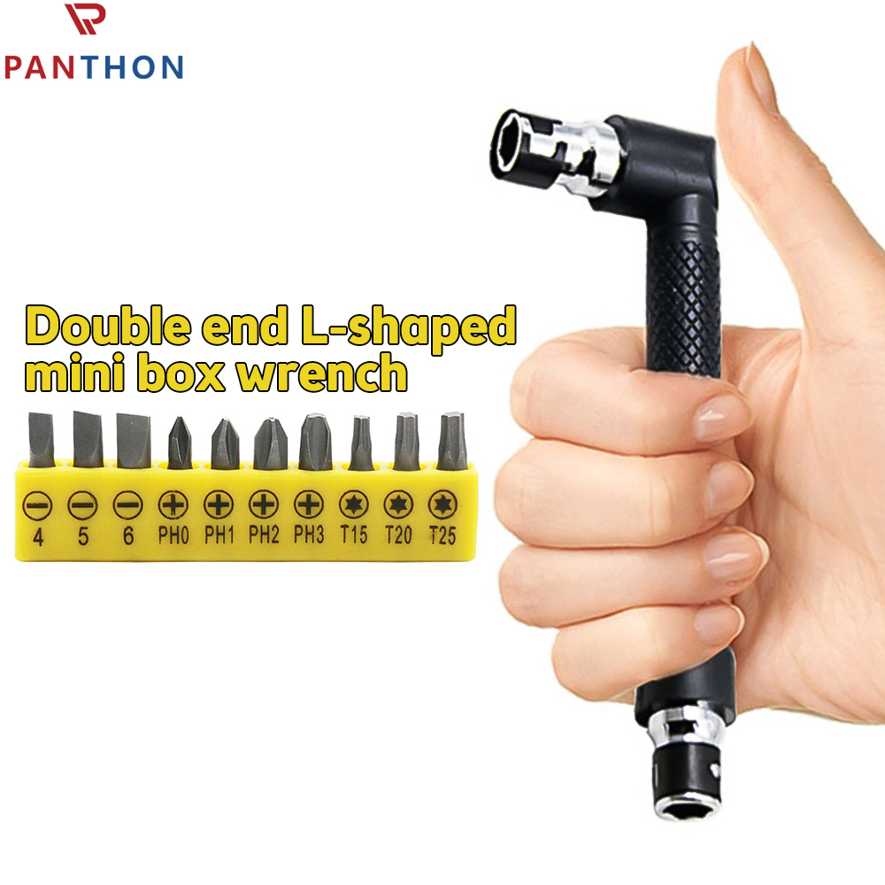 【Ready Stock】PANTHON Ratchet Set Mini Ratchet Set with Phillips Slotted and Adapter for Other Socket Sizes Used in Tight Spaces