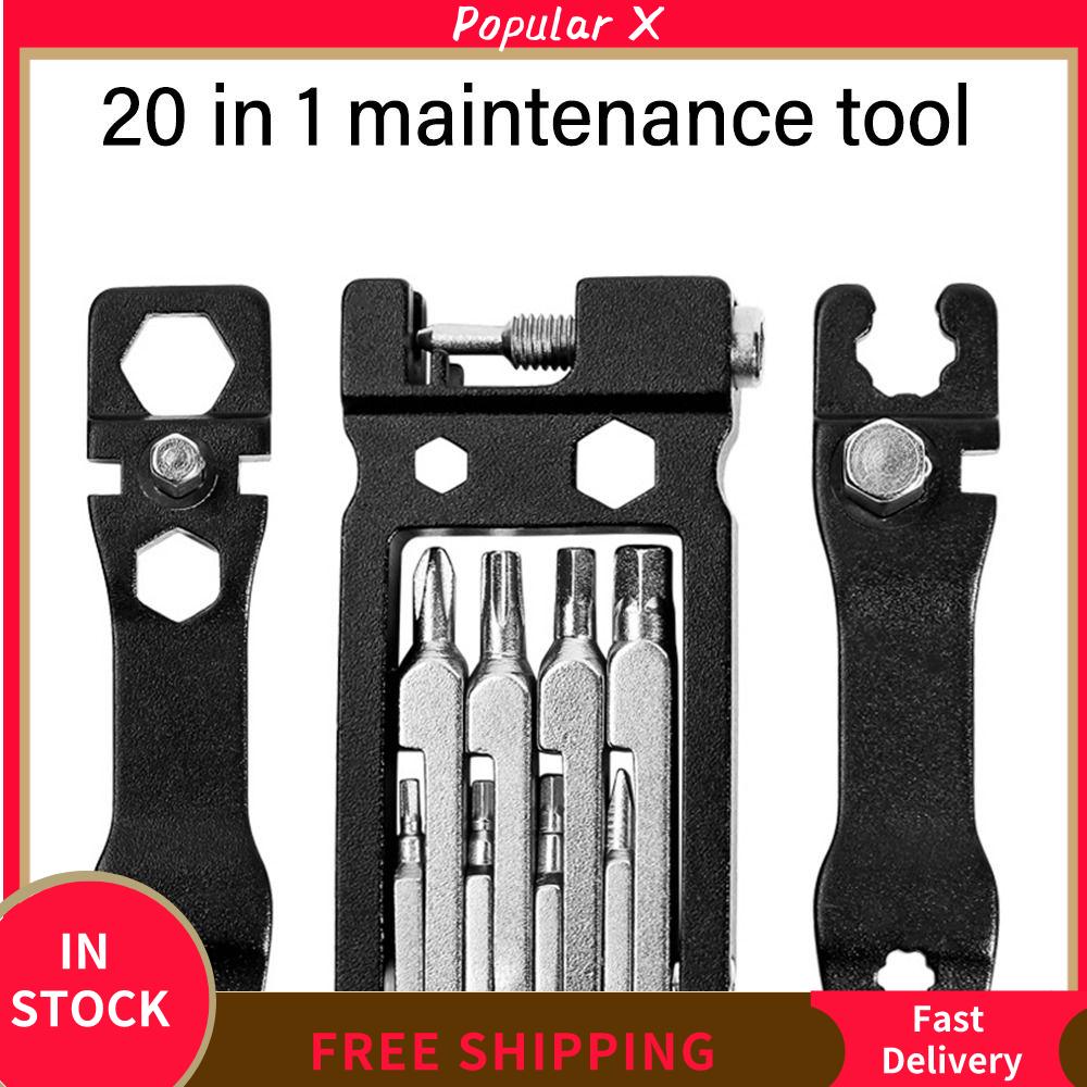 POPULAR X Di động Dụng Cụ Cắt Xích Xe Đạp Đa chức năng Bộ dụng cụ cầm tay Cờ Lê Đầu phẳng Dụng cụ sửa chữa xe đạp Tuốc Nơ Vít chữ thập/lưỡi phẳng Cờ lê lục giác