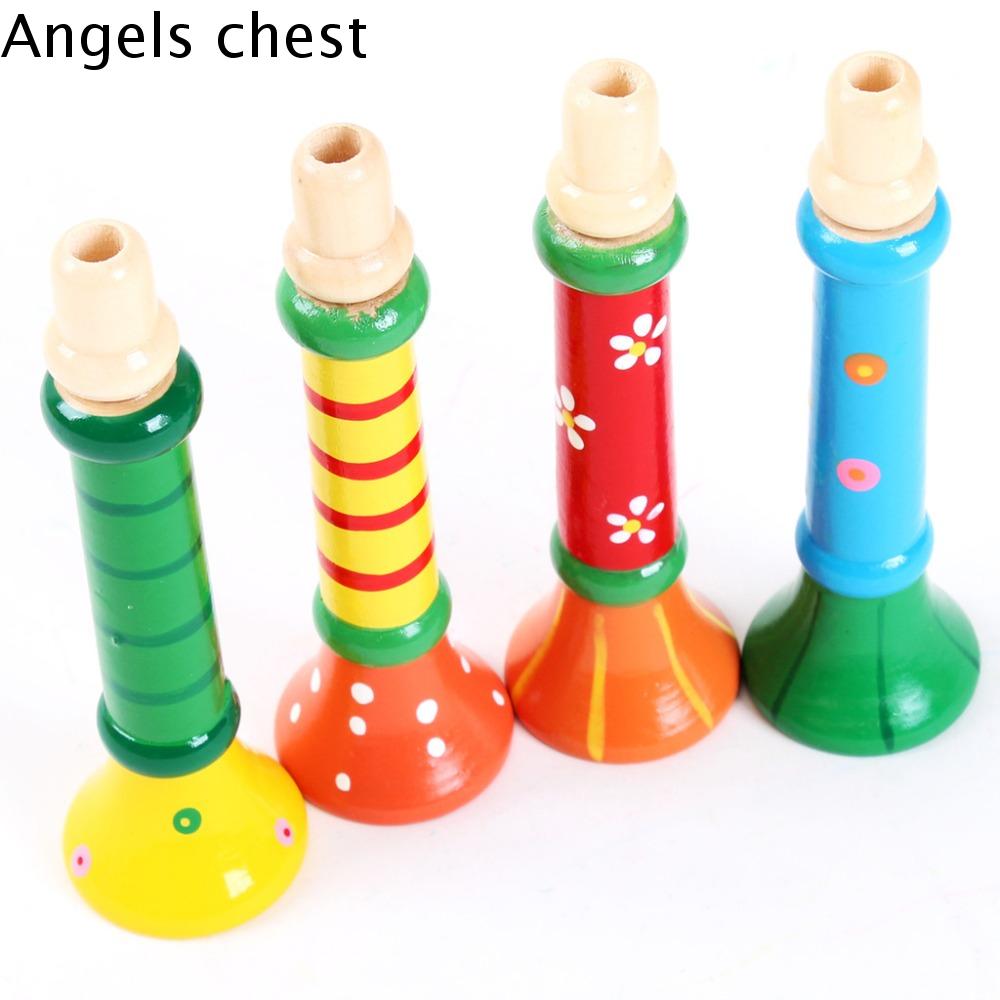 ANGELS Trọng lượng nhẹ Quà tặng cho trẻ em Giáo dục học tập sớm Trẻ sơ sinh và trẻ mới biết đi Đầy màu sắc Màu ngẫu nhiên Nhạc cụ còi Đồ chơi phát triển giọng hát Đồ chơi phát triển trí tuệ Sừng nhỏ bằng gỗ