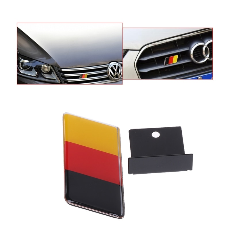 German Flag Grille Emblem Badge For Volkswagen Scirocco GOLF 7 Golf 6 Polo