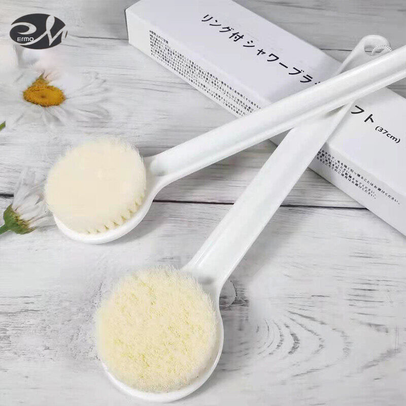 Shower Body Brush with Long handle soft bristles,Back Scrubber Bath Mesh Sponge with Curved Long Handle for Skin Exfoliating Bath, Massage Bristles Suitable for Wet or Dry, Men and Women ราคา 30 บาท*ส่งฟรี