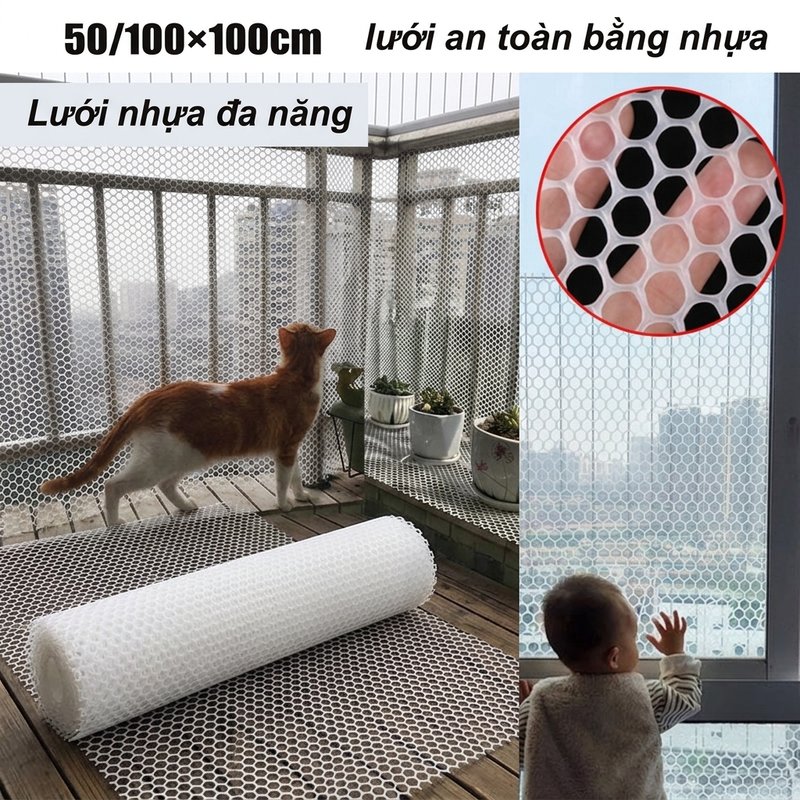 lưới nhựa đen lưới sàn ban công lưới lót chân chống trượt thoát nước bền dễ vệ sinh