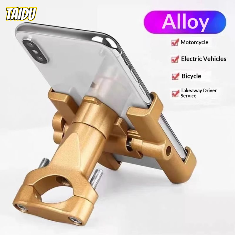 TAIDU Aluminum Motorcycle Bike Phone Mount with Rotation for Navigation and Delivery Riders Giá 50,000 Đồng*Miễn phí vận chuyển