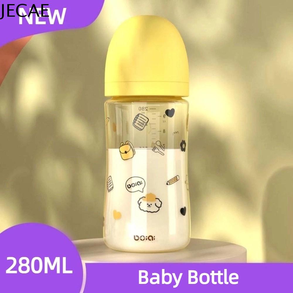 JECAE Núm vú silicone Bình sữa cho bé 280ML PP/PPSU Cấp thực phẩm Bình sữa cho trẻ sơ sinh Chống rơi Trẻ sơ sinh Bình sữa cho bé Dụng cụ ăn uống