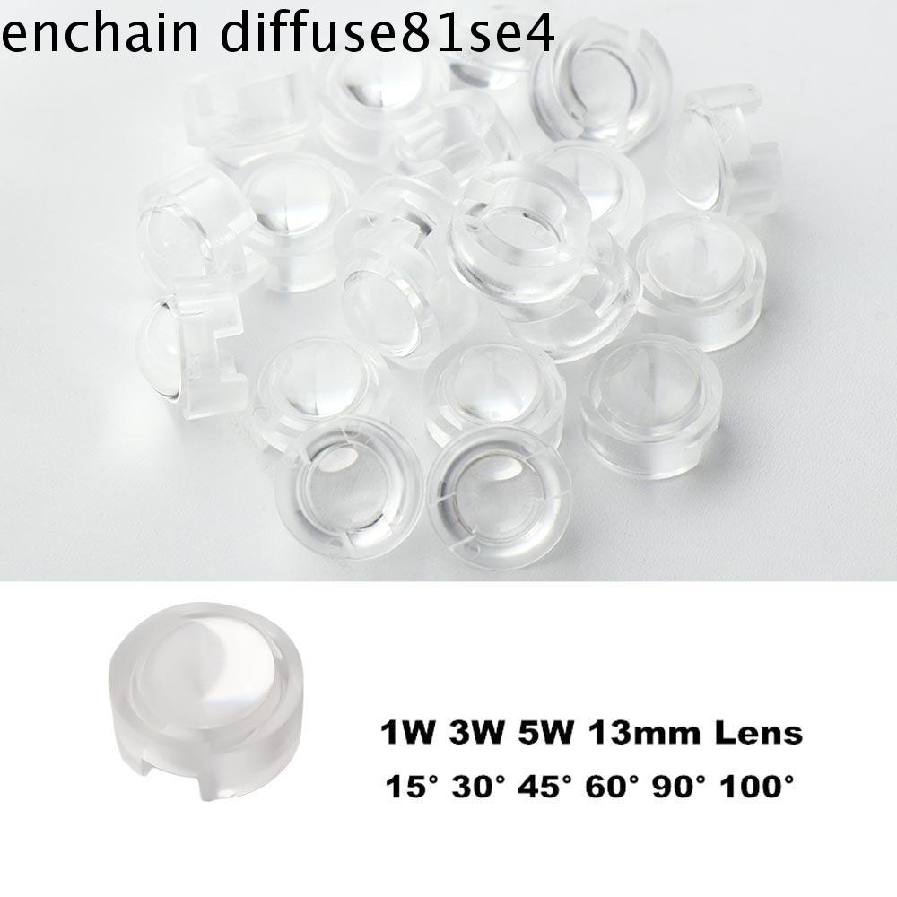 HAINDI 1W 3W Ống kính quang học Ống kính chuẩn trực Ống kính 15 30 45 60 90 100 độ cho IR CCTV Ống kính phản xạ Ống kính LED Ống kính acrylic Ống kính 13mm Ống kính mini
