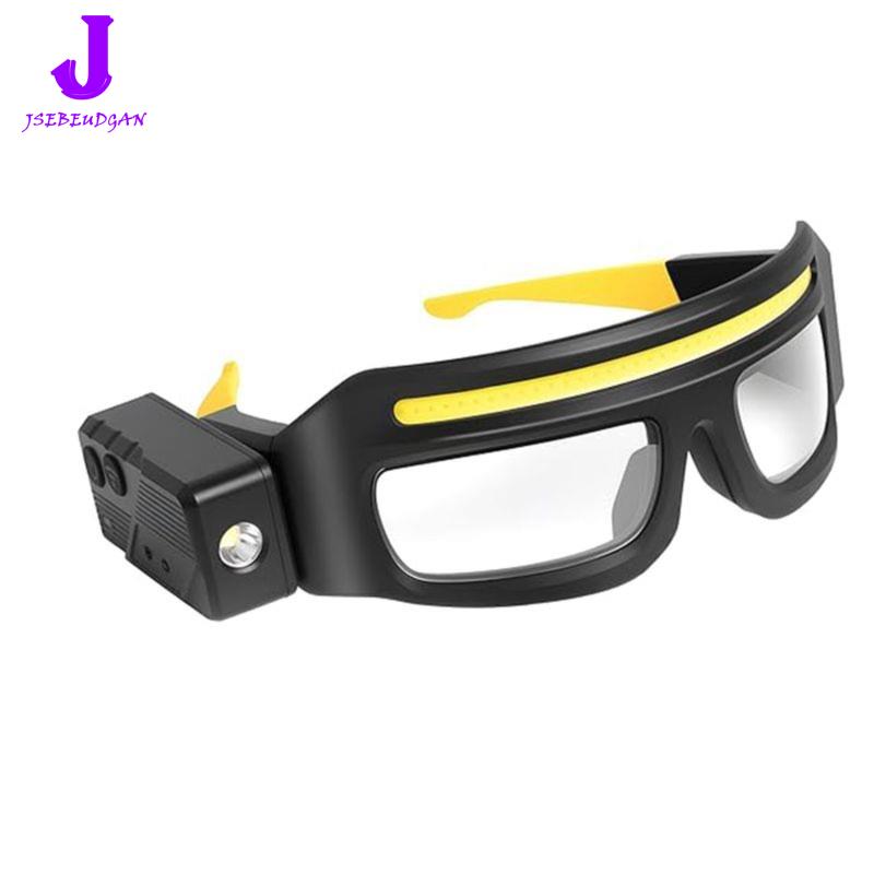 【Huang Li Electronics】LED Glasses Rechargeable Headlight LED Rechargeable Headlight Glasses Rechargeable Headlight Glasses with Motion Sensor &amp; Touch Control 5 Modes USB C Lighted Glasses for Running, Camping, Fishing, Cycling, Hiking ราคา 521 บาท*ส่งฟรี