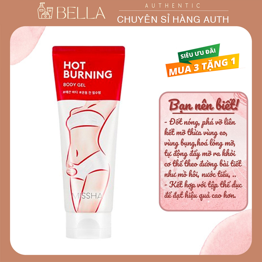 Kem Tan Mỡ Missha Hot Burning Hàn Quốc 200ml đánh tan mỡ bụng, mỡ đùi hiệu quả