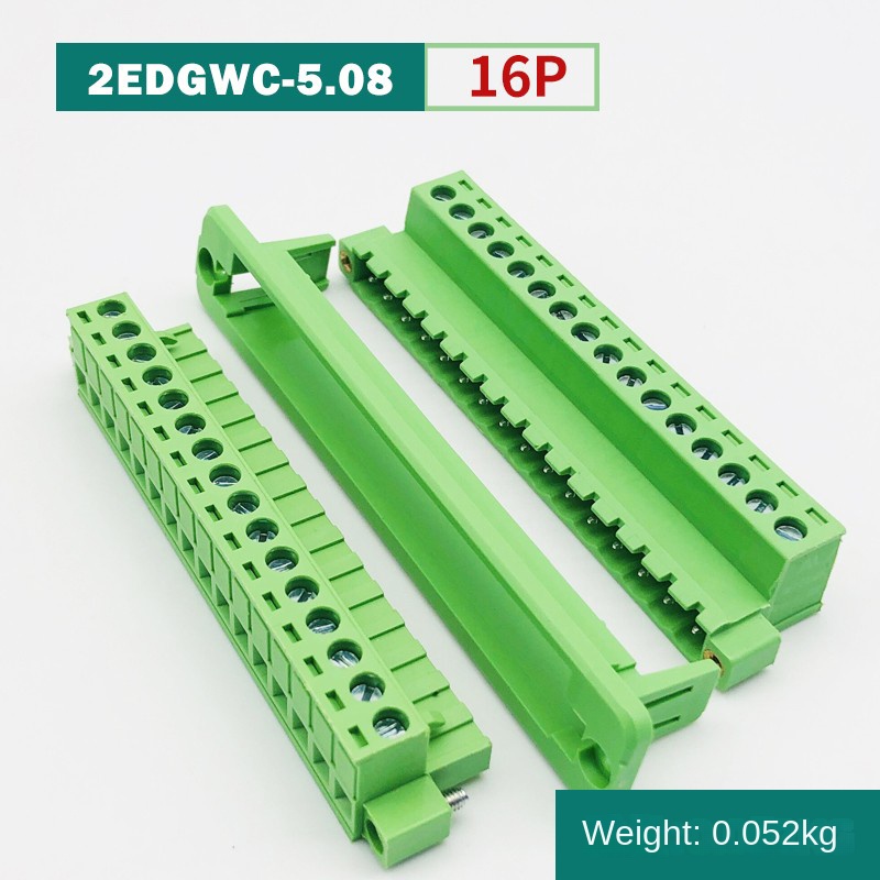 2EDGWC-5.08 - Bộ Lắp Ghép 16P Đầu Nối Xuyên Tường | Cắm Rút | 2P-24P | Khoảng Cách 5.08mm | 300V/10A | Khung Cố Định Mặt Bích | Giải Pháp Kết Nối Công Nghiệp