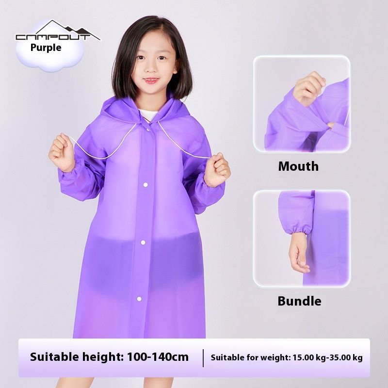 【CAMPOUT】 Children's raincoat, windproof and rainproof, full-body for babies and primary school students, outdoor one-piece thickened raincoat. ราคา 92 บาท*ส่งฟรี