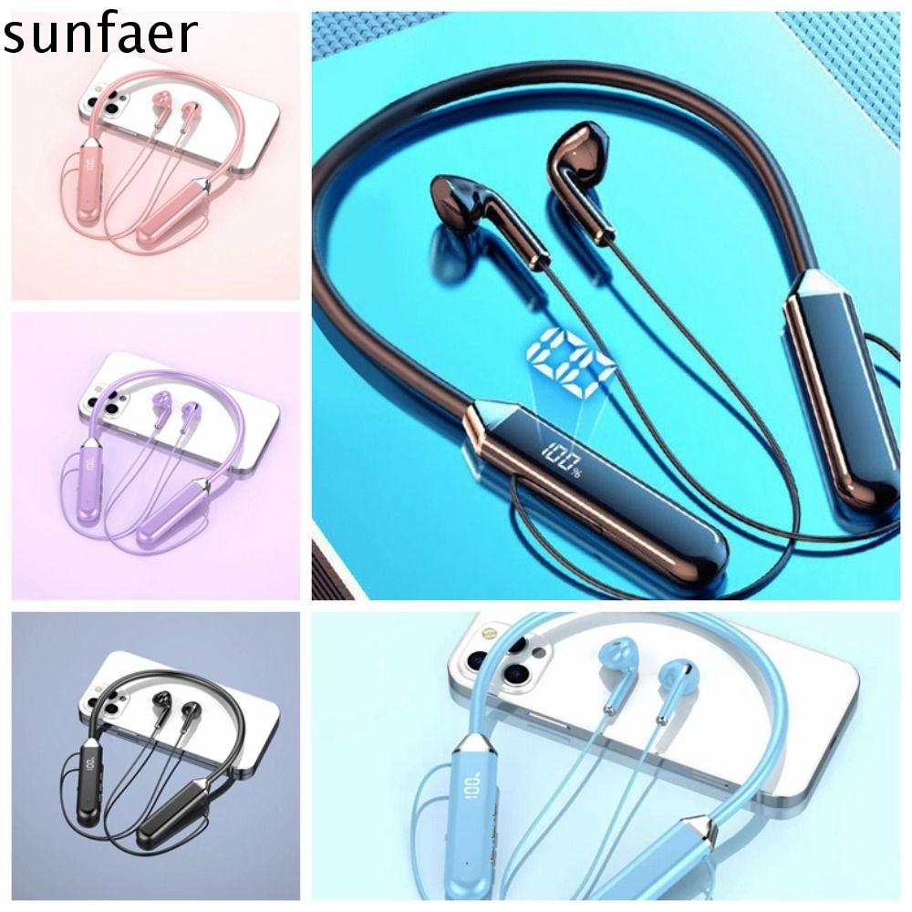 SUNFAER Bluetooth Tai nghe Bluetooth Không thấm nước Có Micro Tai nghe không dây Tai nghe 5.3 Hợp kim nhôm Tai nghe đeo cổ Quà sinh nhật
