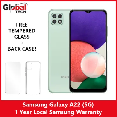 Samsung Galaxy A22 5G 128GB + 6GB RAM (1 Year Local Samsung Warranty) (FREE TEMPERED GLASS + BACK CASE)