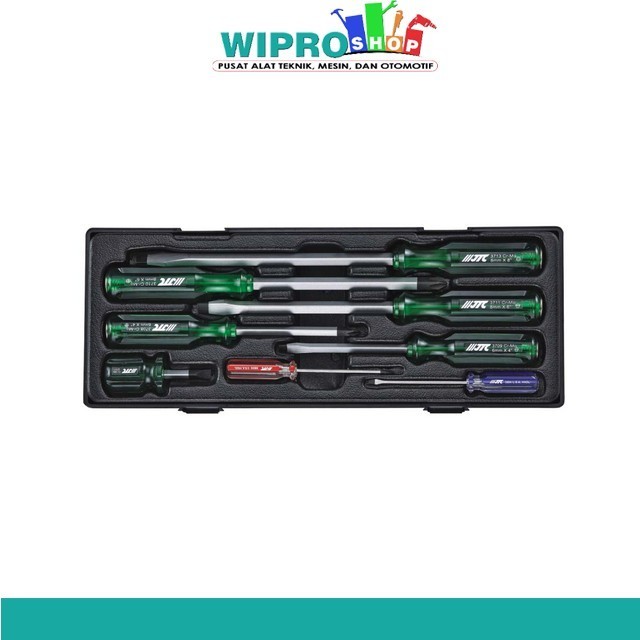 Jtc K7082-8PCS GO-THROUGH SCREWDRIVER SET Harga 870,000 rupiah*Gratis Ongkir