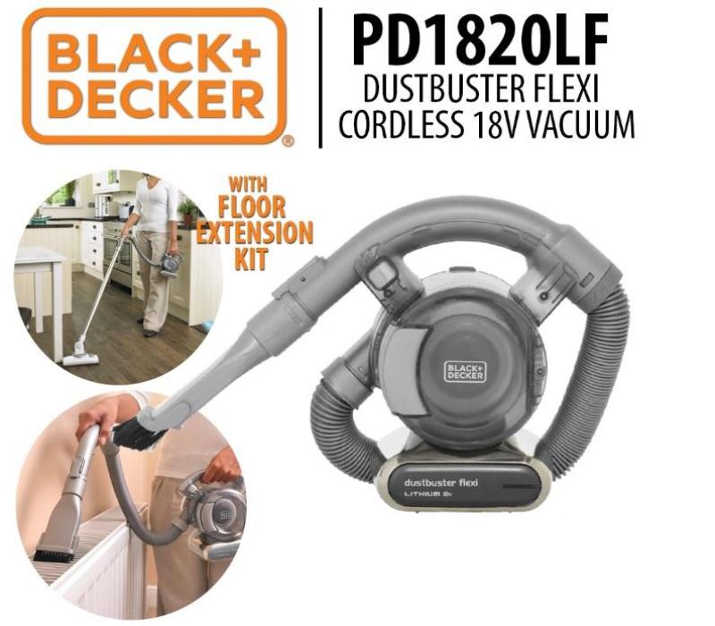 BLACK AND DECKER 18V Lithium ion dustbuster Flexi Hand Vacuum + Floor Extension Kit Singapore