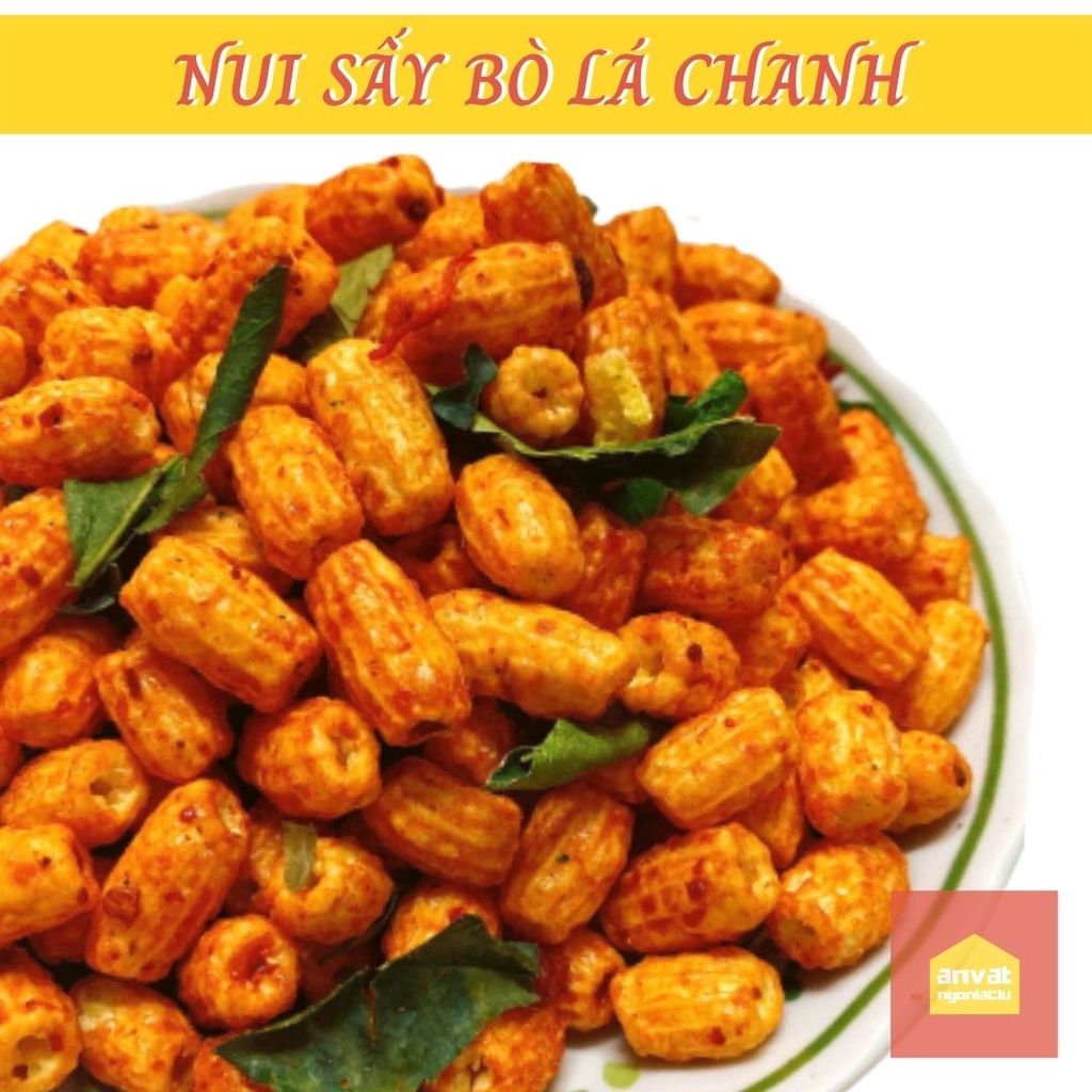 Nui sấy bò lá chanh hàng chất lượng siêu giòn, snack ăn là ghiền - đồ ăn vặt - ăn vặt siêu ngon - càng ăn càng ghiền