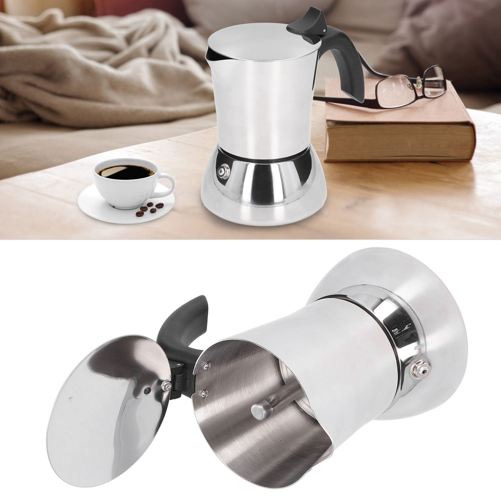 Ấm moka DIY làm cắm trại Bình đựng cà phê cho trong nhà cho nhà cho ngoài trời