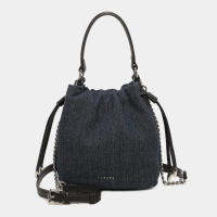 Tracey Denim Drawstring Bucket Bag