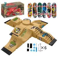 JM สเก็ตสเก็ตบอร์ดนิ้วชุดสวนสนุกก้าวข้ามสิ่งกีดขวาง Fingerboard จำลองสมจริงชุดฝึกพกพาของเล่นเด็กมินิสเก็ตบอร์ดมืออาชีพสำหรับเด็กผู้ชาย