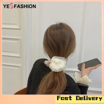 Cửa hàng yesfashion trong stockwomen Dây Buộc Tóc Retro mercerized đơn giản màu trơn dây buộc tóc phụ kiện thời trang