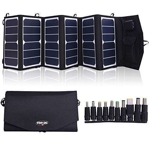 TOPDC 39W High Efficiency 22% Foldable Solar Panel Charger with 5V USB 18V DC Dual Output Camping Travel Charger for Laptop Tablet GPS iPhone iPad Android Camera Other 5-18V Device